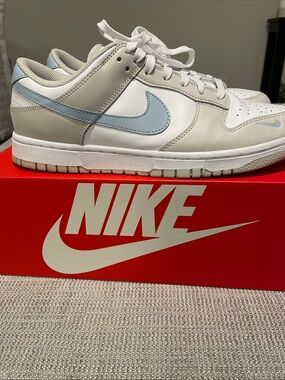 Nike Dunk Low Sneakers White Light Blue Gray